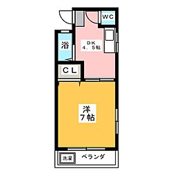 コーポ神の倉 1Kの間取図画像