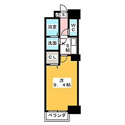 グレイスあらかわ 1Kの間取図画像