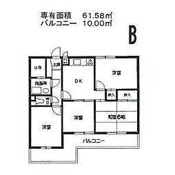メゾンミウラ 4DKの間取図画像