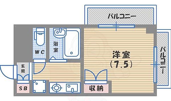 マンション23 ｜兵庫県西宮市田代町(賃貸マンション1K・3階・24.50㎡)の写真 その2