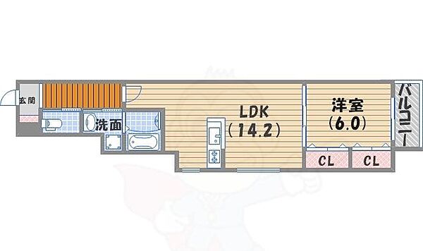 Primo Vita ｜兵庫県西宮市熊野町(賃貸マンション1LDK・3階・51.81㎡)の写真 その2