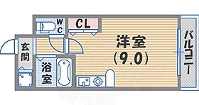 メゾンふじ  ｜ 兵庫県西宮市甲子園高潮町（賃貸マンション1R・2階・24.00㎡） その2