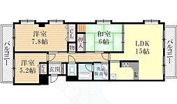 ジュエルコート甲子園口2 3LDKの間取図画像