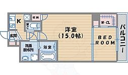 セレニテ甲子園 1LDKの間取図画像