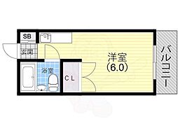 サンハイツ ワンルームの間取図画像