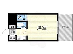 NEOダイキョー甲子園口 ワンルームの間取図画像