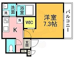 フジパレス鳴尾6番館 1Kの間取図画像