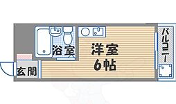 モンシャンブル本山 ワンルームの間取図画像