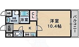 キャッスルプラザ甲子園アネックス 1Kの間取図画像