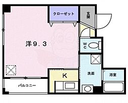 レジスコート甲子園口 1Kの間取図画像