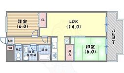 ジョンソンパーク 2LDKの間取図画像