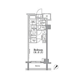 ONEROOFFLAT月島 ワンルームの間取図画像