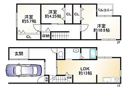 JR山陰本線 丹波口駅 徒歩8分 3LDKの間取り