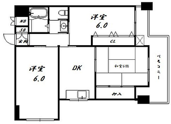 甲南メゾン兵庫 ｜兵庫県神戸市兵庫区本町１丁目(賃貸マンション3DK・4階・51.31㎡)の写真 その2