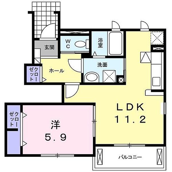 兵庫県明石市二見町福里(賃貸アパート1LDK・1階・43.66㎡)の写真 その2