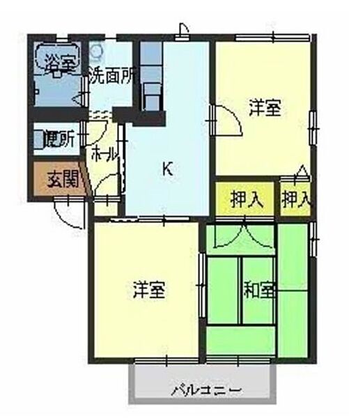 ディアス甲栄台 ｜兵庫県神戸市北区甲栄台３丁目(賃貸アパート3K・2階・50.00㎡)の写真 その2