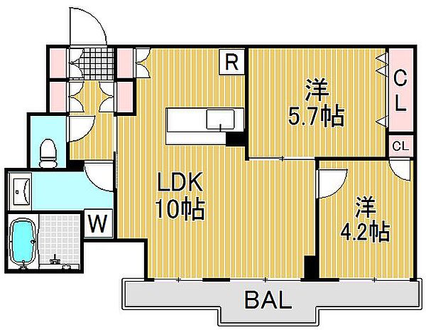 レジディア西小山 110｜東京都目黒区原町1丁目(賃貸マンション2LDK・1階・54.64㎡)の写真 その2