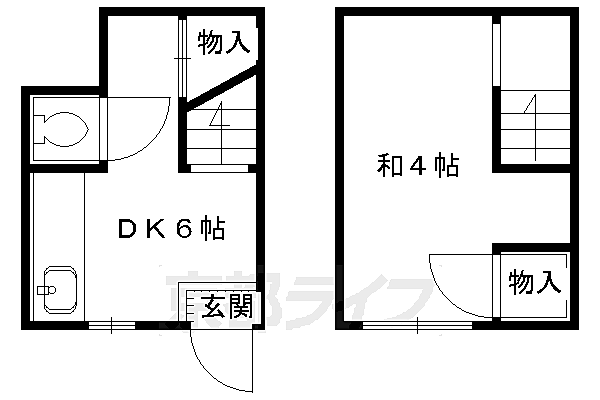 岩川アパート -｜京都府京都市左京区上高野東氷室町(賃貸アパート1DK・1階・26.00㎡)の写真 その1