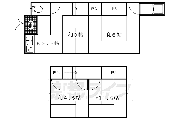 修学院中林町貸家 A｜京都府京都市左京区修学院中林町(賃貸一戸建4K・--・39.94㎡)の写真 その2