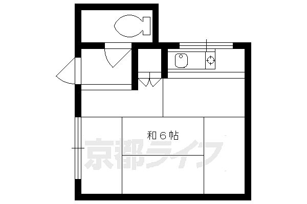 京都府京都市上京区大原口町(賃貸マンション1K・3階・12.00㎡)の写真 その2