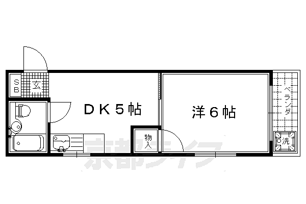 Ｌ’Ｓ北山 303｜京都府京都市北区大宮東総門口町(賃貸マンション1DK・3階・22.00㎡)の写真 その2