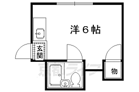 ハイムモリ A ｜ 京都府京都市左京区田中大堰町（賃貸アパート1R・1階・14.47㎡） その2