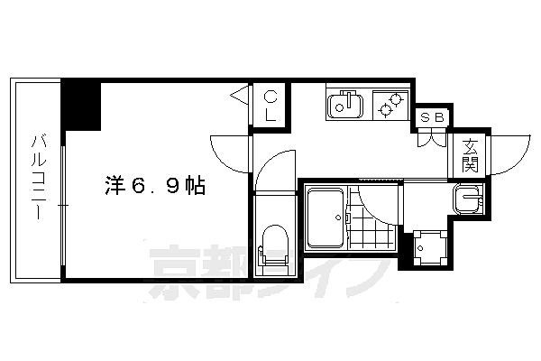 アスヴェル京都西大路御池 402｜京都府京都市中京区西ノ京南上合町(賃貸マンション1K・4階・22.95㎡)の写真 その2