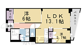 京都府京都市上京区弁財天町（賃貸マンション2LDK・4階・55.49㎡） その2