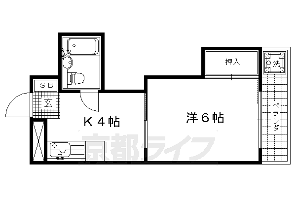 Ｌ’Ｓ北山 101｜京都府京都市北区大宮東総門口町(賃貸マンション1DK・1階・21.00㎡)の写真 その2