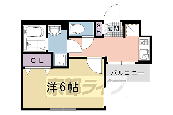 ソルテラス四条大宮 503｜京都府京都市中京区壬生賀陽御所町(賃貸マンション1K・5階・24.18㎡)の写真 その2