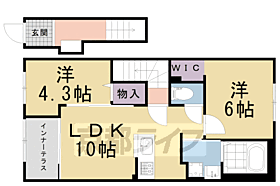 プルメリア 202 ｜ 京都府京都市北区西賀茂北川上町（賃貸アパート2LDK・2階・53.90㎡） その2