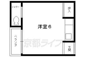 ハイツ松ヶ崎 1-C ｜ 京都府京都市左京区松ケ崎杉ケ海道町（賃貸アパート1R・1階・12.69㎡） その2