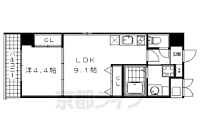 ビクトワール西大路御池 501 ｜ 京都府京都市中京区西ノ京南原町（賃貸マンション1LDK・5階・35.00㎡） その2