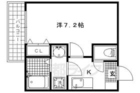 京都府京都市北区紫野雲林院町（賃貸アパート1K・1階・21.70㎡） その2