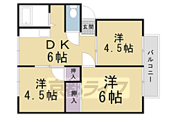 サントピア上賀茂 3DKの間取図画像