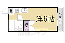 ハイツ村岡 3階1Kの間取り