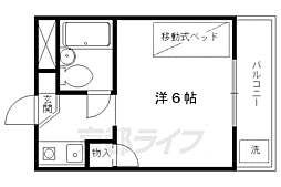 ロイヤルハウス高野 1階1Kの間取り