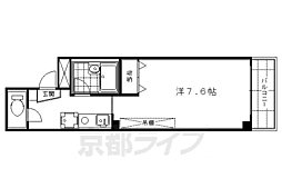 センターヴィレッジ御池 5階1Kの間取り
