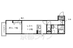 シャーメゾン御所西 1LDKの間取図画像