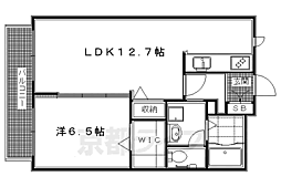 クラヴィエ・コート 1LDKの間取図画像
