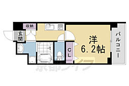 LW京都桜邸 1Kの間取図画像