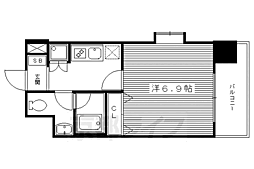 ベラジオ烏丸三条 1Kの間取図画像
