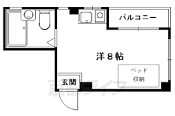 ハイツエスペランザ ワンルームの間取図画像