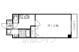 エスリード西小路御池 1Kの間取図画像