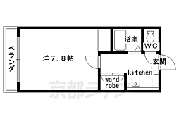 木全マンション 1Kの間取図画像