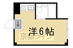 GRANDVALUE出町柳 ワンルームの間取図画像