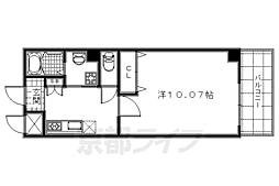 メディナ烏丸御池 1Kの間取図画像