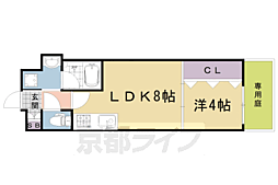 ベラジオ四条壬生 1LDKの間取図画像