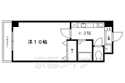 ジャルディーノ水垣 1Kの間取図画像