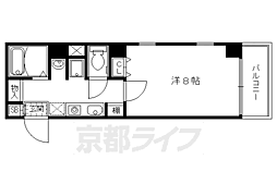 ディクティ三条 1Kの間取図画像